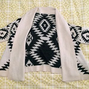 Chunky 3/4 Sleeve Aztec Sweater