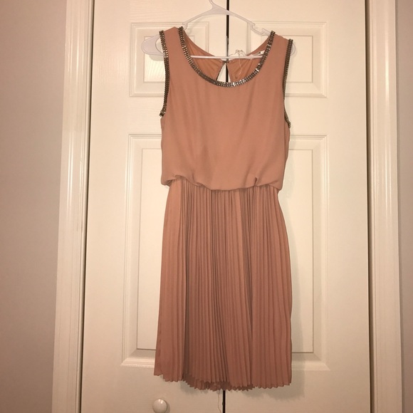 Dillard's Tan Dress with Silver Accents - Picture 2 of 3