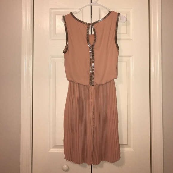 Dillard's Tan Dress with Silver Accents - Picture 3 of 3