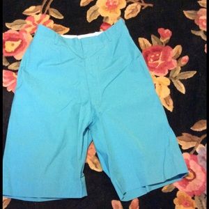 Vtg Aqua cotton Bermuda shorts