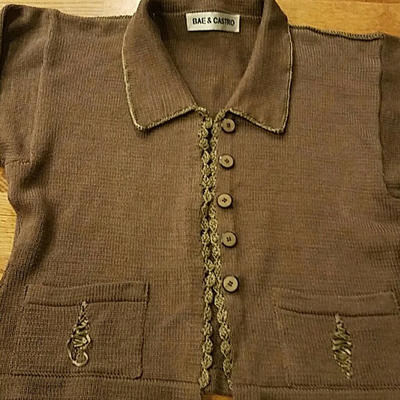 Brown Crop Sweater - Picture 1 of 8