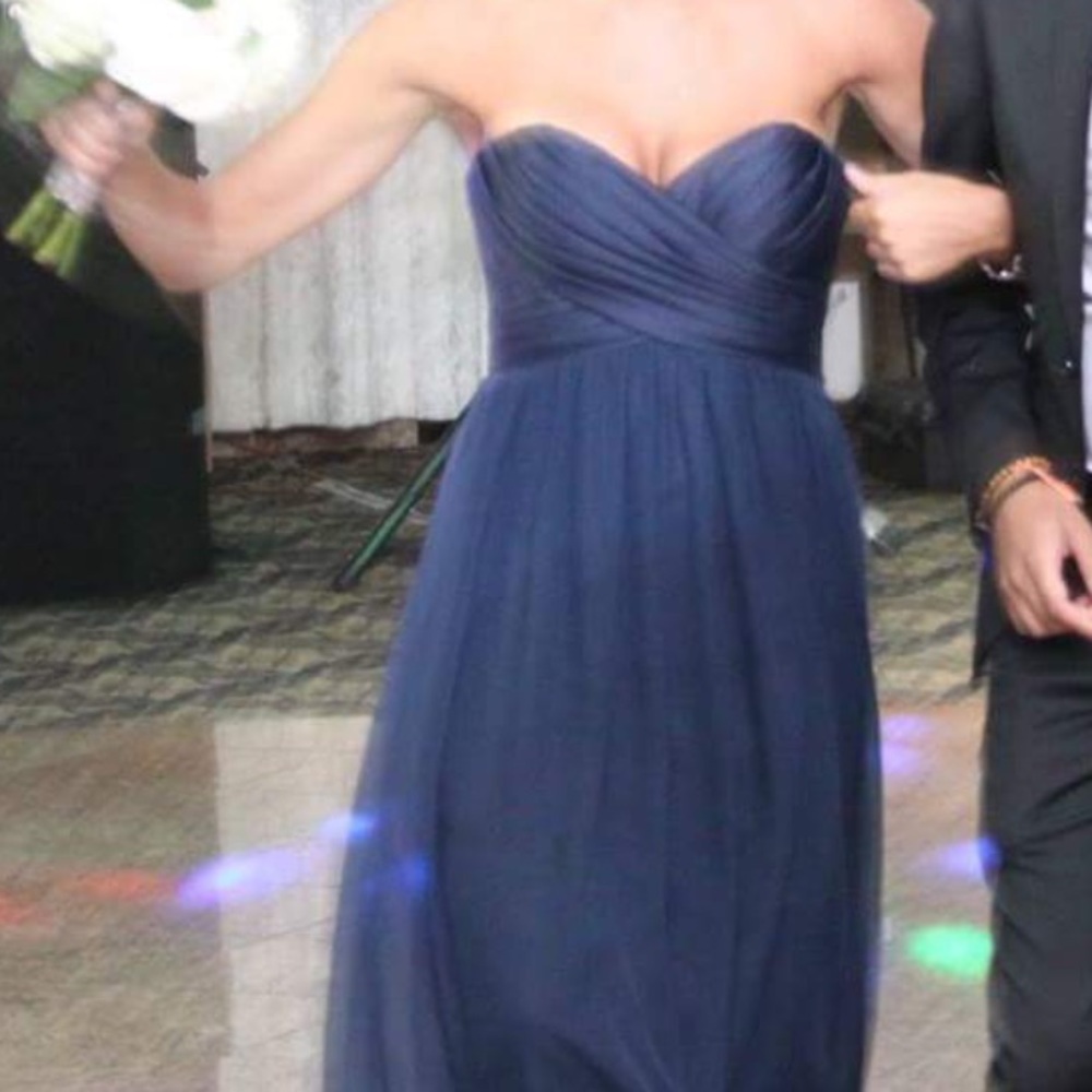 WTOO navy bridesmaid dress