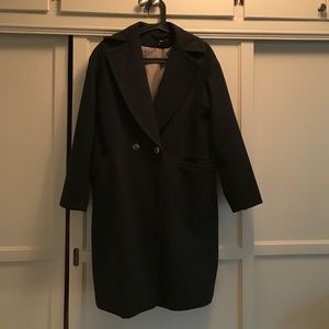 H&M oversized dark grey long coat