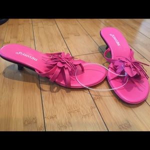 New pink low heel sandal-
