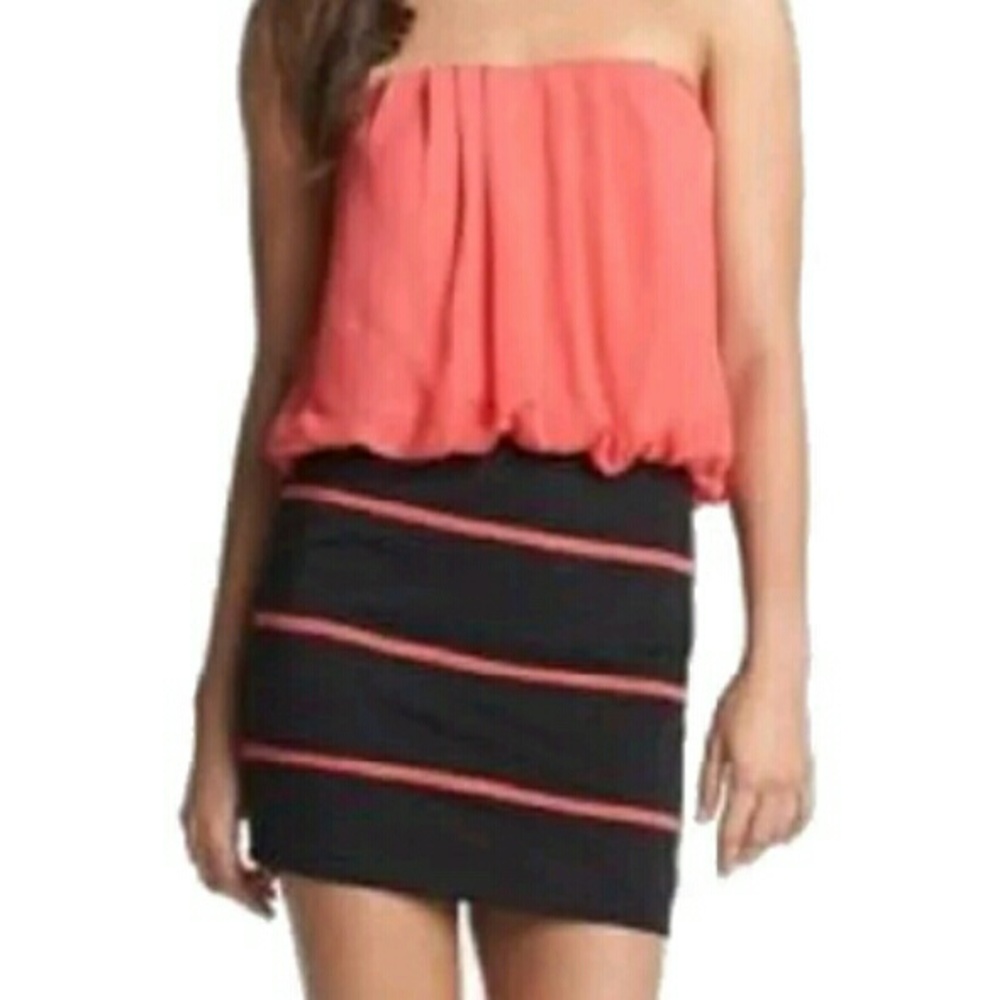 SeXy Coral and Black Dress - Brand NWT