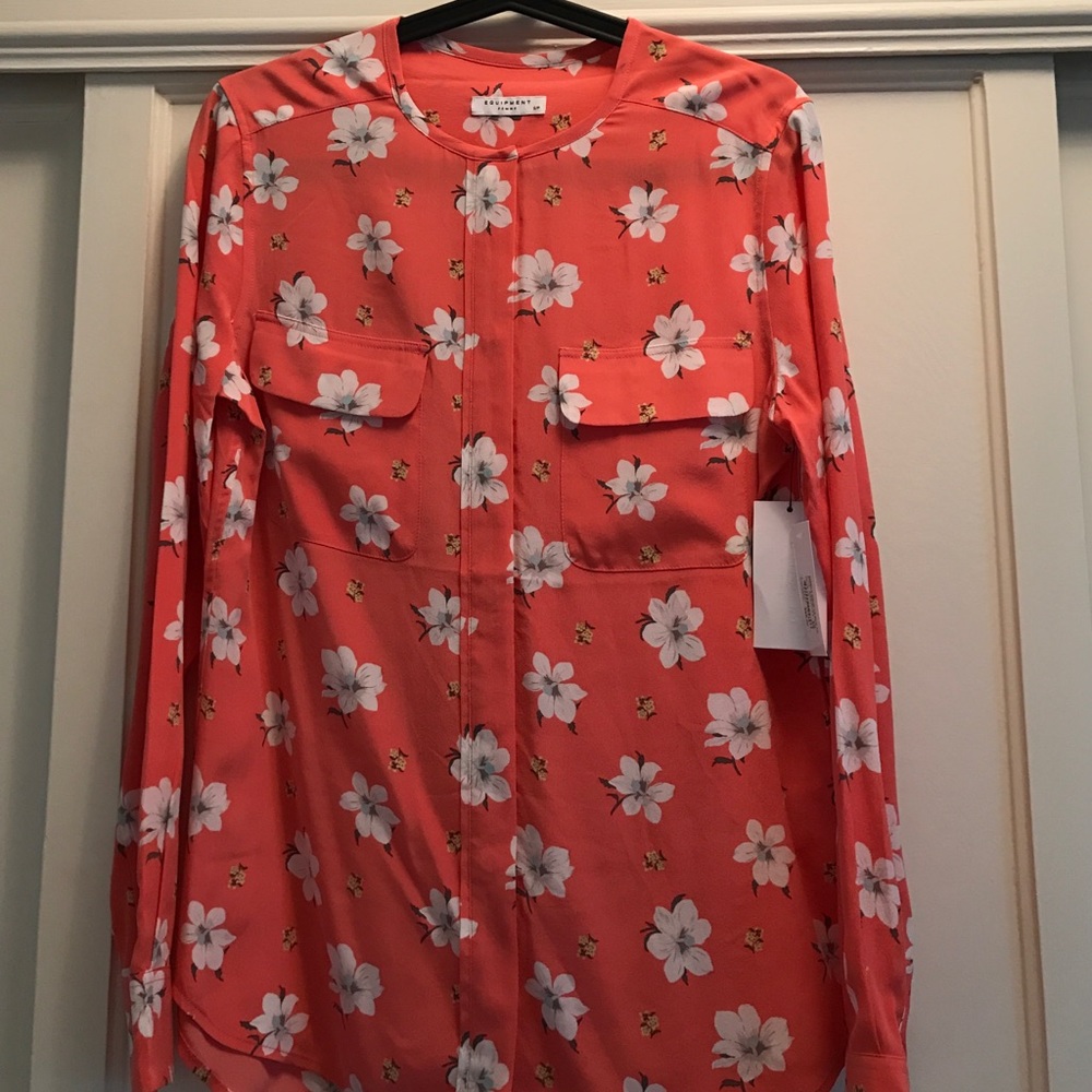 Equipment silk shirt floral
