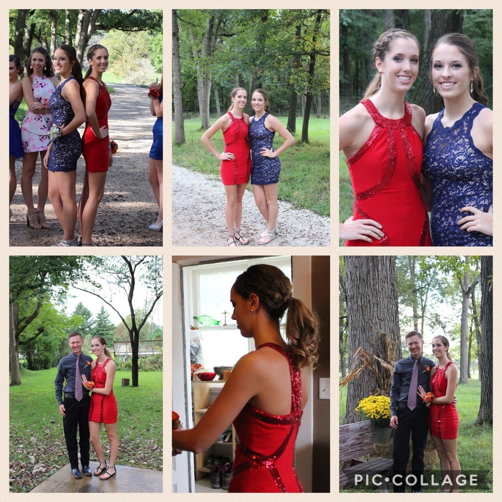 Red Faviana Homecoming dress