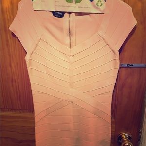 Bebe pink bandage dress