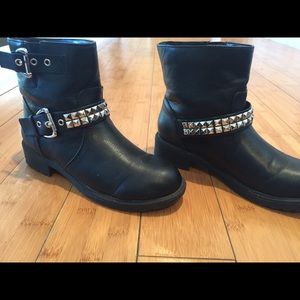 NEW black studded boots