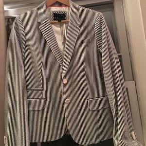 J. Crew seersucker school boy blazer size 12 NEW!
