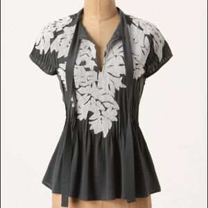 Anthropologie Project Alabama gray blouse.