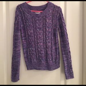 Justice Purple Marked Silver Sweater Size7