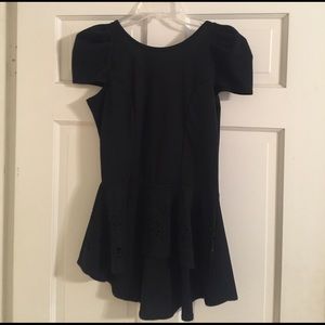ADORABLE black peplum top
