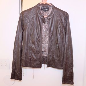 Forever 21 brown leather jacket