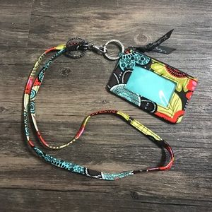 Vera Bradley wallet with matching lanyard
