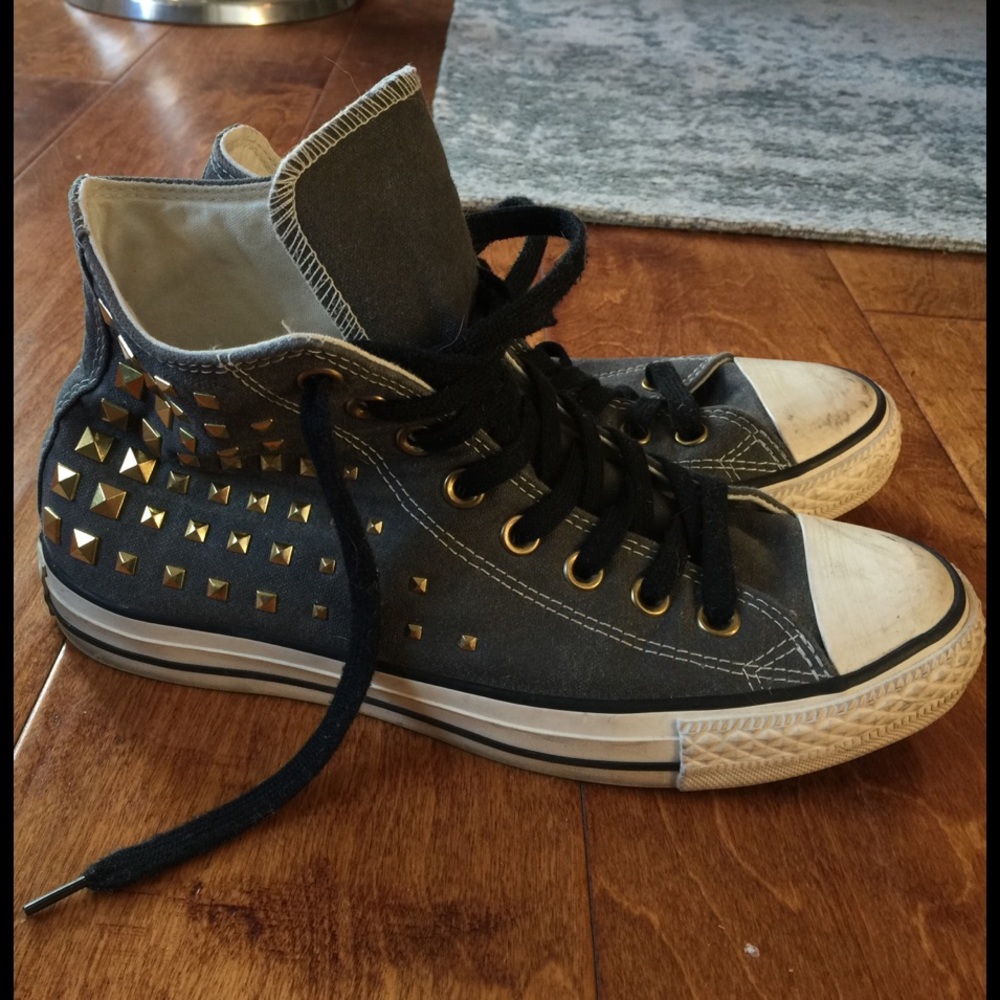 Studded high top Grey Converse