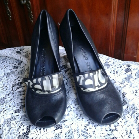 Glory Chen Peep Toe Pumps Size 8 