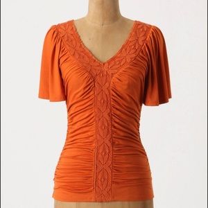 Postmark gathered cotton shirt