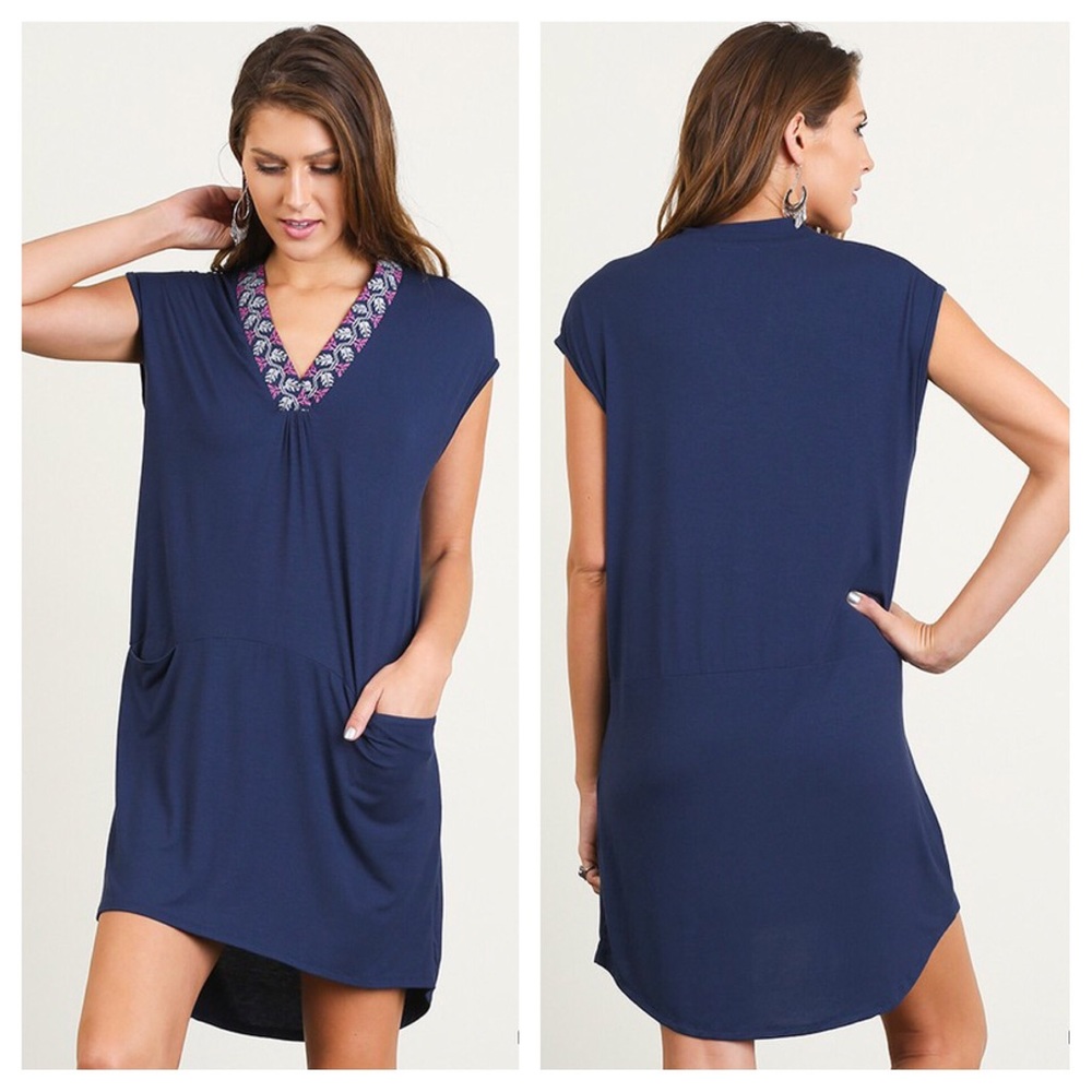 Navy Pocket Dress