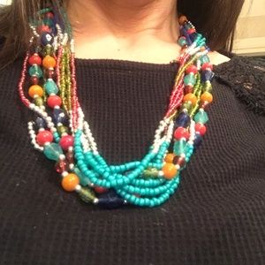 Multi-colored beaded necklace