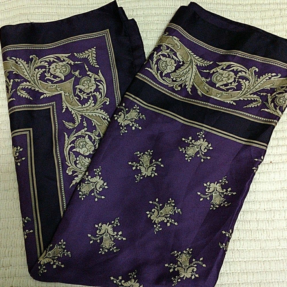Purple Silk Scarf