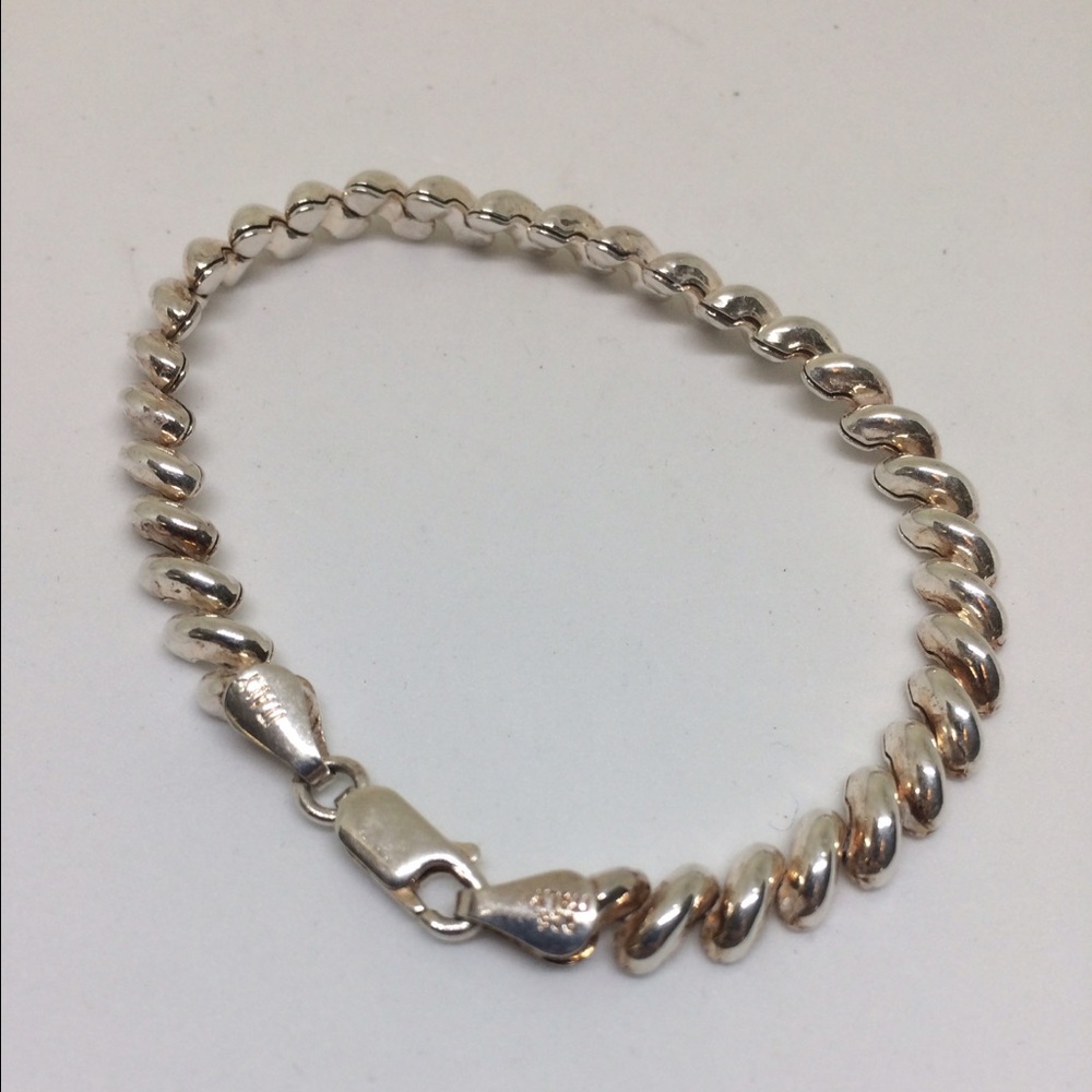 ⬇️SALE‼️🎀STERLING SILVER🎀SANMARCO BRACELET ITALY - Picture 2 of 8