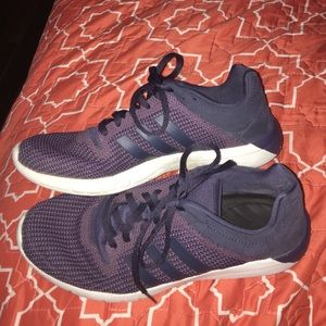 Purple running shoes