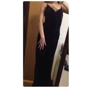 Purple Velvet Prom Gown