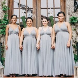 Two Birds Bridesmaid Dress Gown Dove Color Tulle