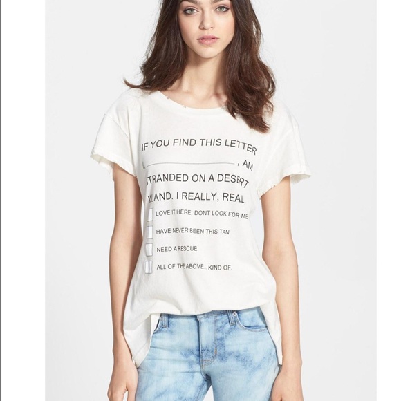 Wildfox Tops - Wildfox Island Message Hippie Crew Top