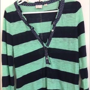 Postmark rugby striped henley.