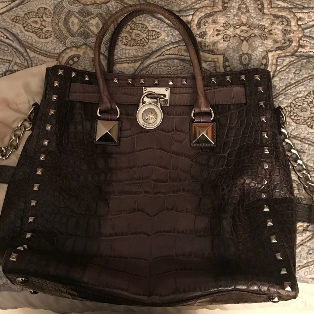 Michael Kors large Hamilton Croc with wallet