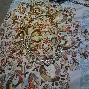 Gold Chunky Stone Necklace