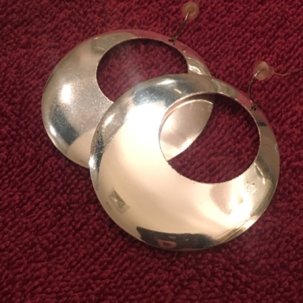 Silver hoop earrings