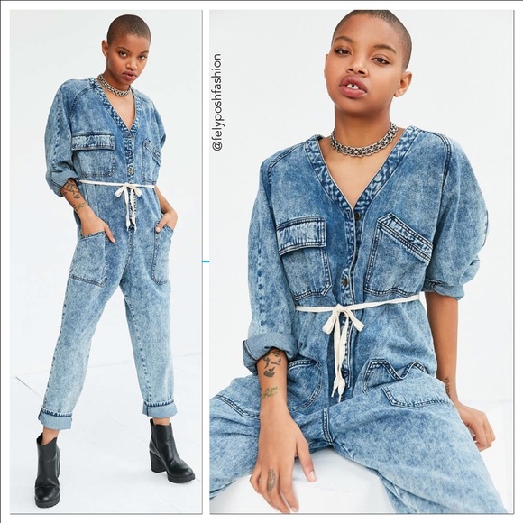 denim coverall jumpsuit