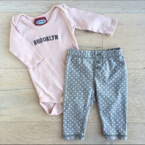 City Threads Onesie, GAP Onesie & Leggings Bundle
