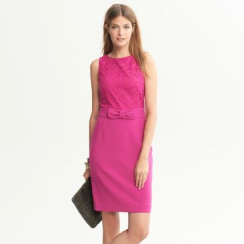 Banana Republic Lace Bow Dress Size 4