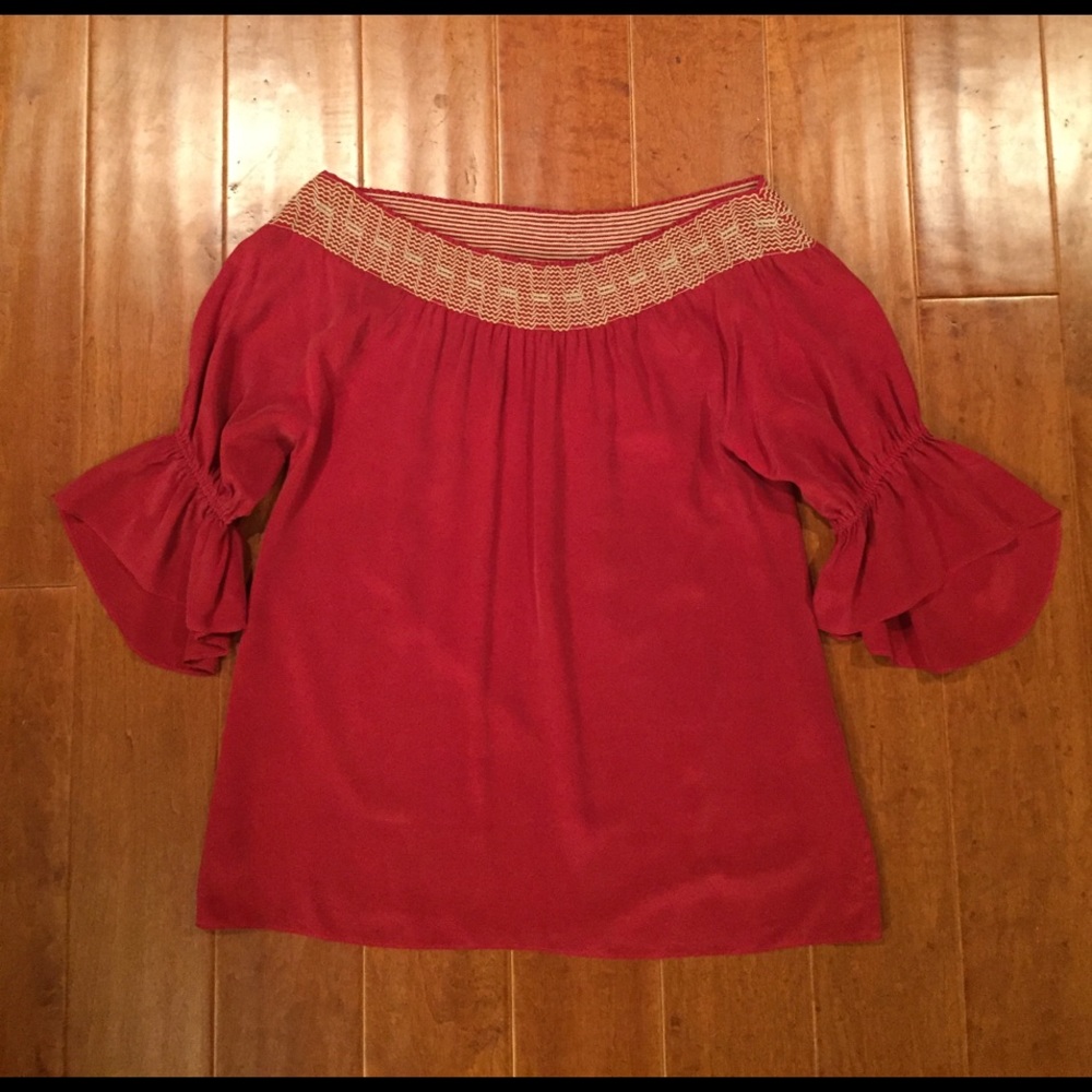 Geren Ford bell sleeve off-the-shoulder top