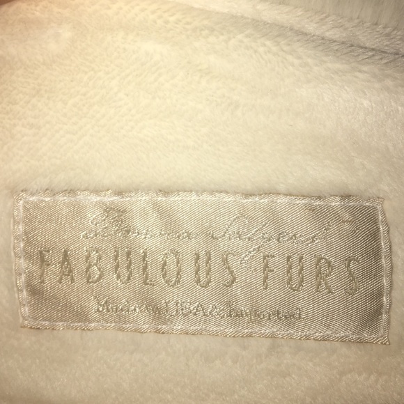 IVORY MINK COUTURE FAUX FUR PONCHO - Picture 3 of 3