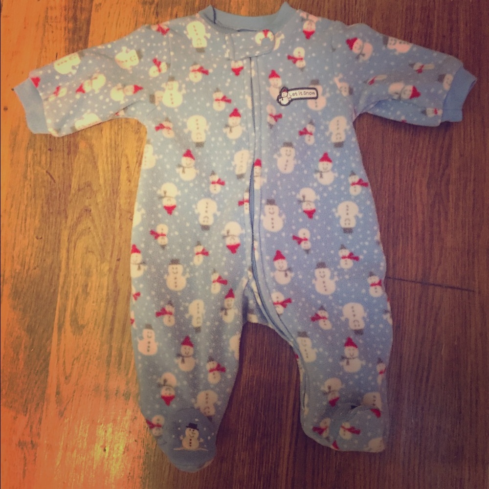 Carter's warm winter footed PJs.
