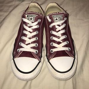 Burgundy converse all stars