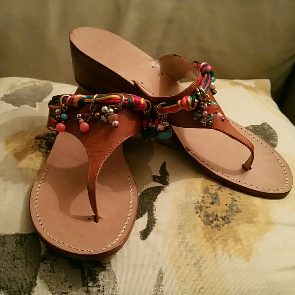 Amalfi Coast 100% Leather Wedged Sandals