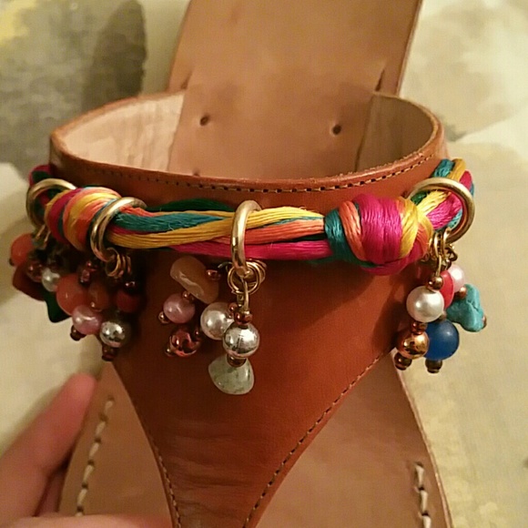 Amalfi Coast 100% Leather Wedged Sandals - Picture 4 of 4