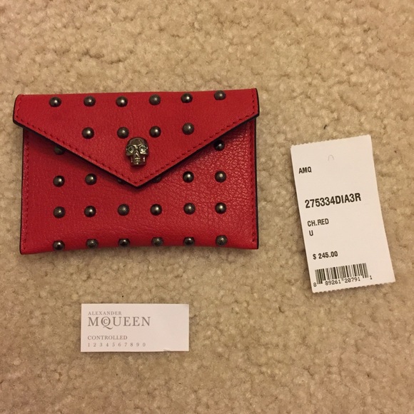 Alexander McQueen Accessories - Alexander McQueen Red Card Holder