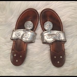 Size 8 silver Jack Rogers - worn