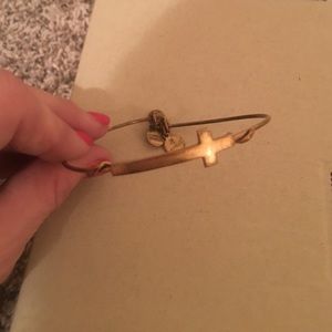 Alex & Ani gold cross bracelet
