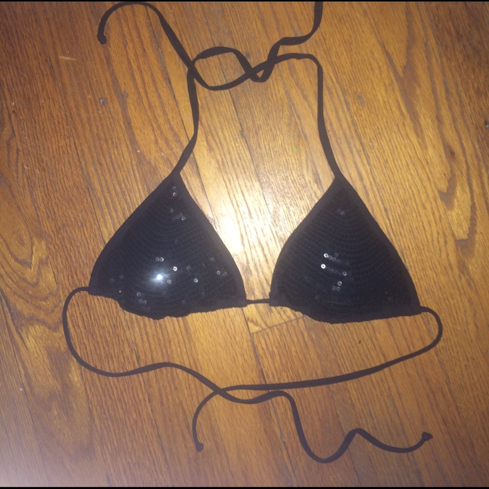 Xhilaration (target) sequined black adjustable top