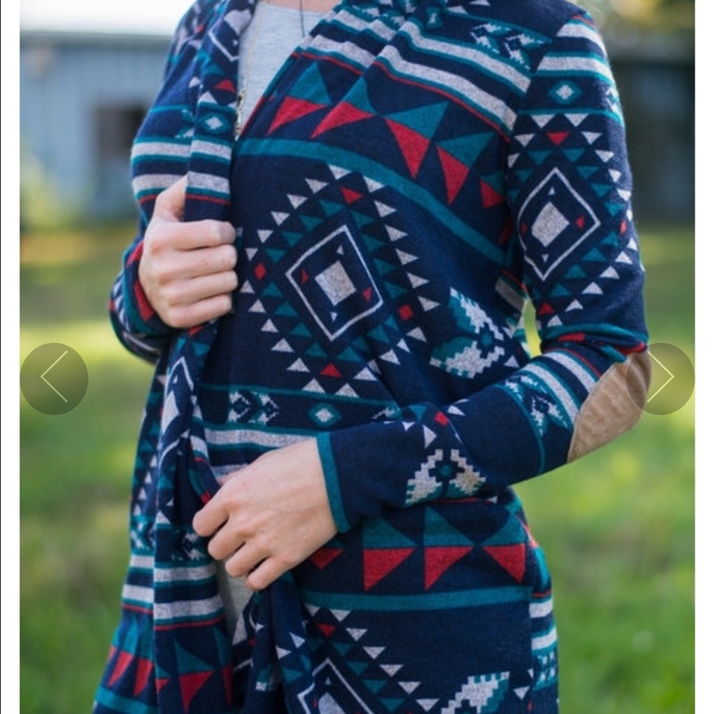 Bold printed cardigan