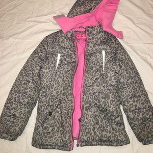 Pink platinum girls winter coat