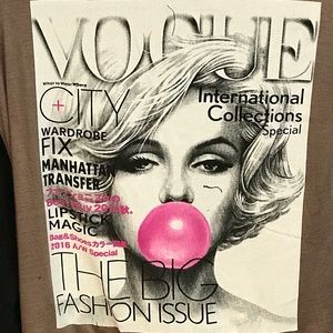 NEW. Vogue Cover Tshirt -Brown